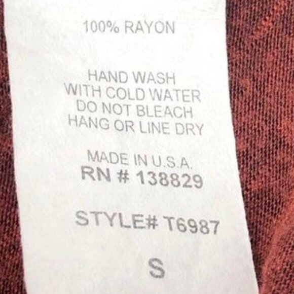 Abree Hand Dyed Boho Flowy Maroon Blouse Size S NWT - Picture 9 of 9